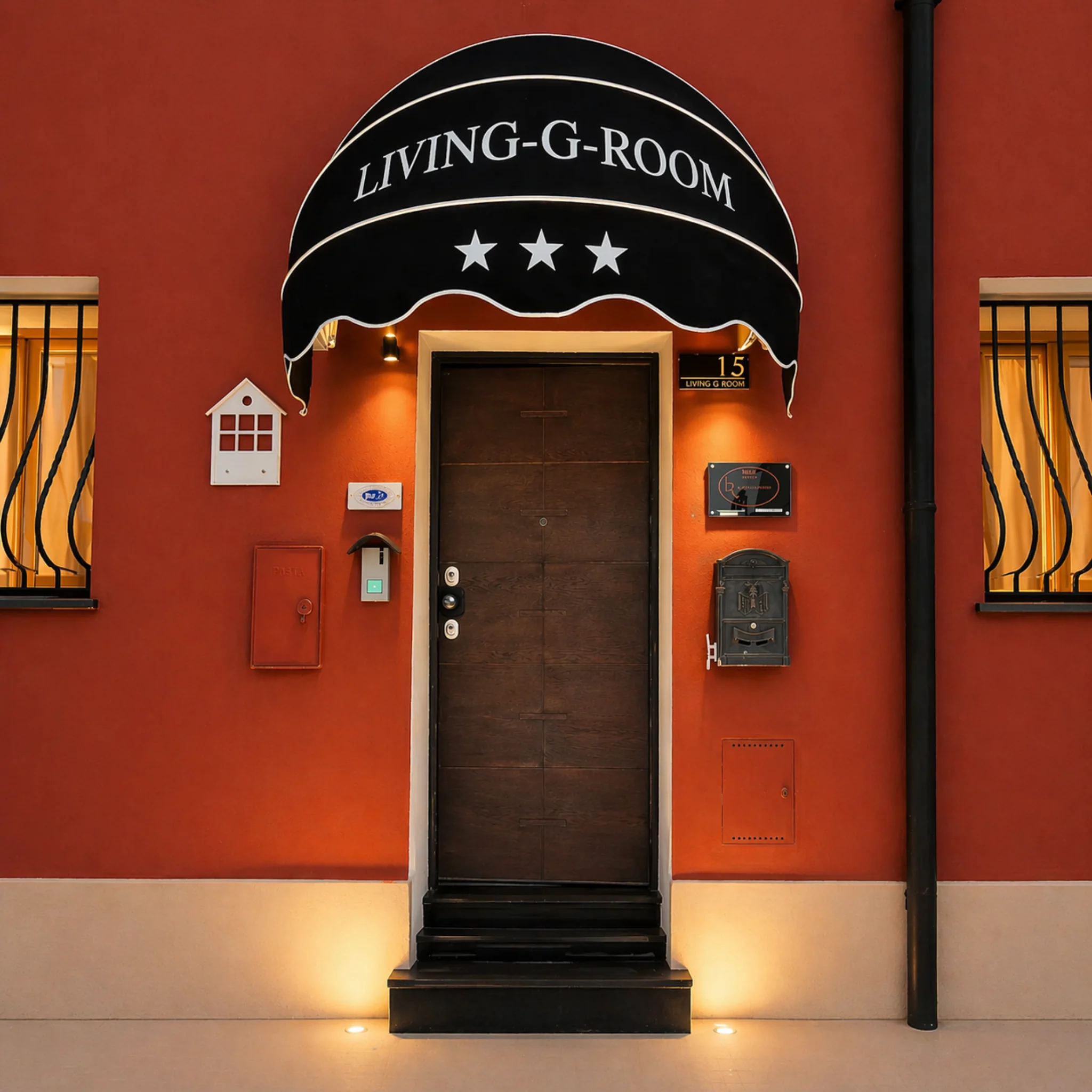 Ingresso elegante Living G Room struttura ideale per chi cerca dove dormire a Cagliari